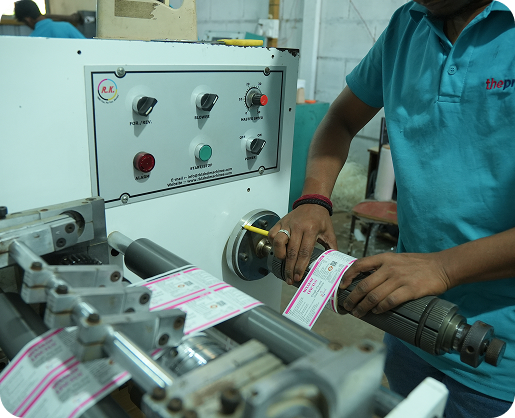Label printing facility